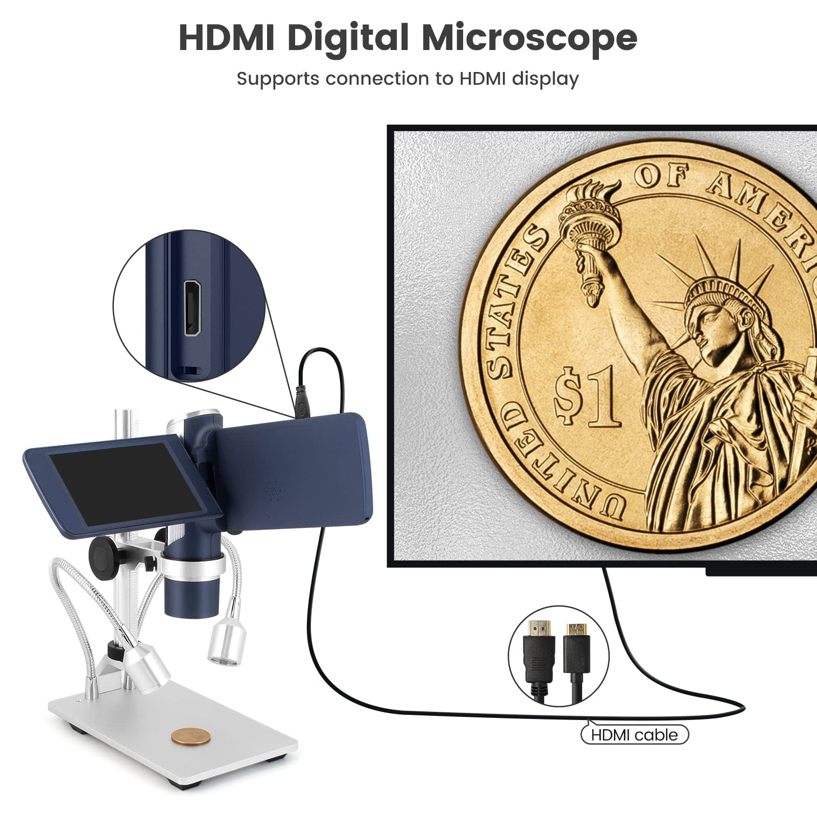 Amazon.com : Andonstar AD203S HDMI Digital Microscope with Metal